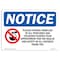 Signmission Safety Sign, OSHA Notice, 10" Height, Please Refrain From Sign With Symbol, Portrait OS-NS-D-710-V-17558 - alternate 1